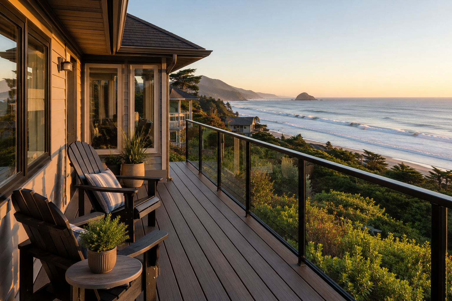 New siding installation on an Oregon coast home by Carter's Contracting