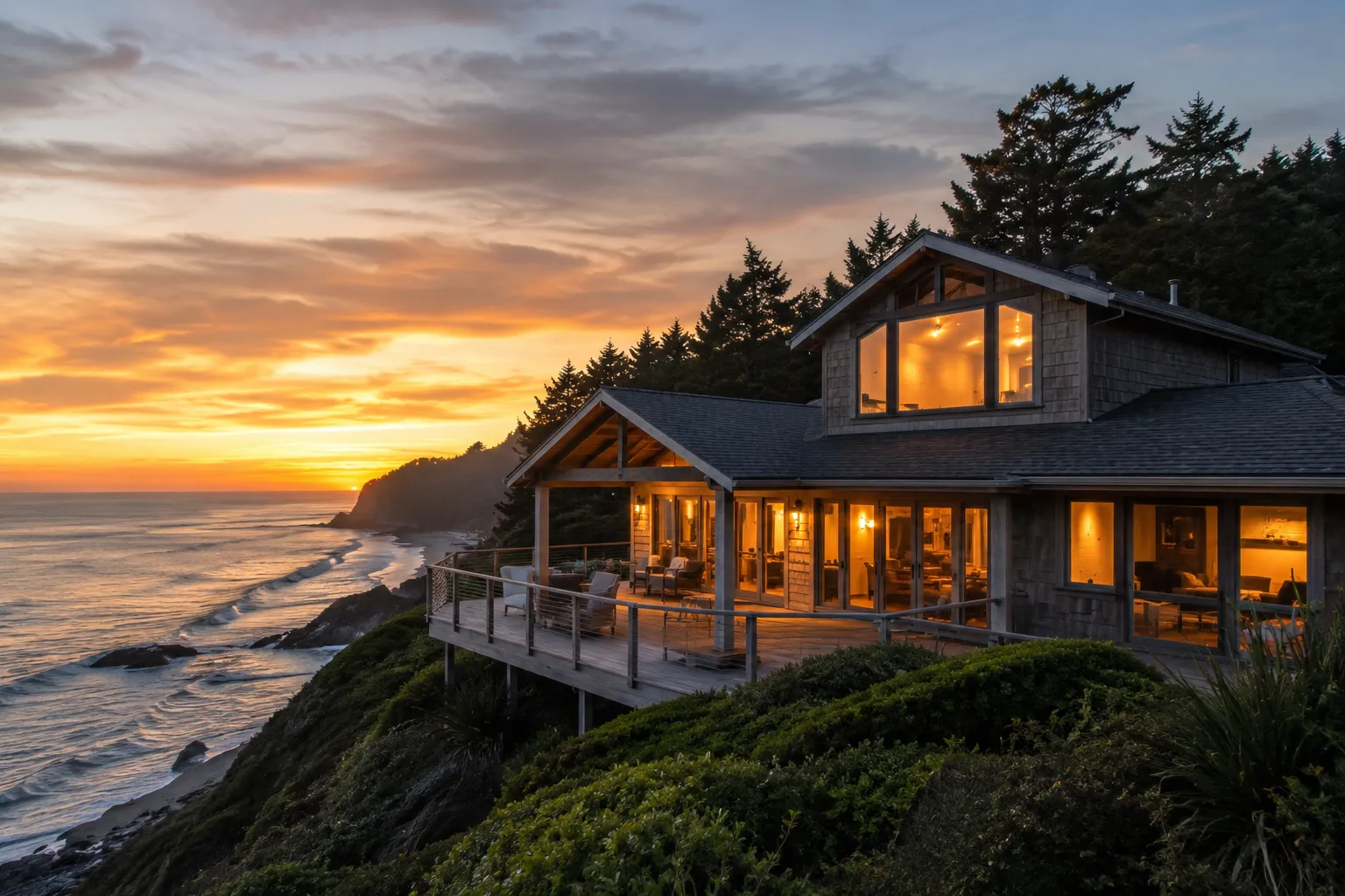 Custom home built on the Oregon coast by Carter’s Contracting